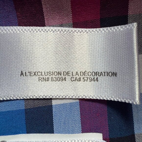 Cutter & Buck Size S Blue & Red Plaid Cotton Long Sleeve Button-Up Shirt Top - Picture 7 of 14